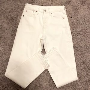 Skinny jeans size 25 white color new